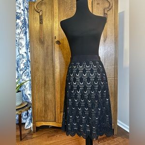 Ann Taylor skirt in black with nude lining